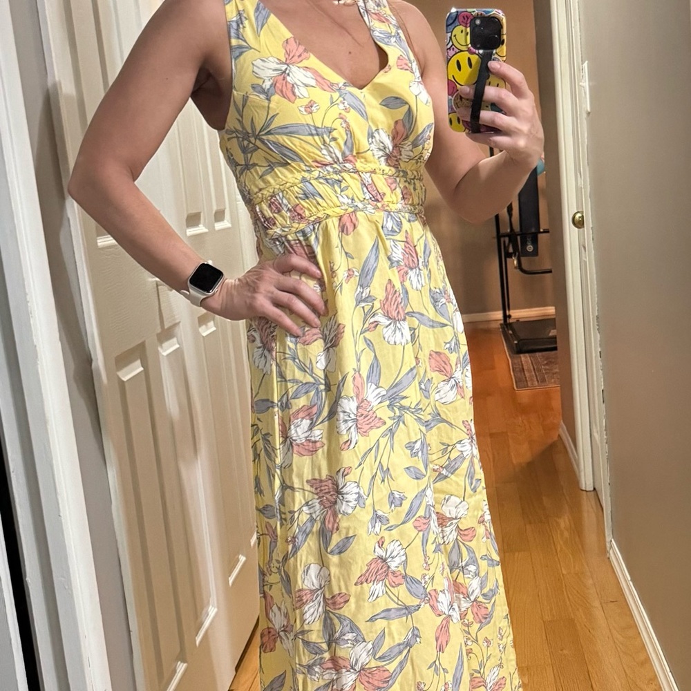 Multicolored Sleeveless Halter Maxi Sundress